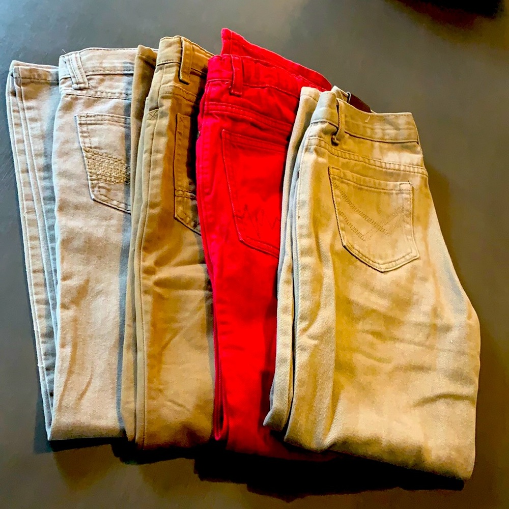 4 pair of boys jeans